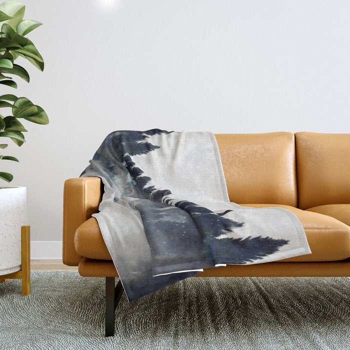 into the wilderness Throw Blanket Gallery Image 1