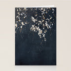 White Blossom Flowers on Blue Texture - Tree - Elegant Floral - Nature photography Stationery Card Gallery Image 2