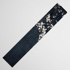 White Blossom Flowers on Blue Texture - Tree - Elegant Floral - Nature photography Table Runner Gallery Image 3