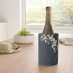 White Blossom Flowers on Blue Texture - Tree - Elegant Floral - Nature photography Wine Chiller Gallery Image 4