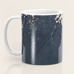 White Blossom Flowers on Blue Texture - Tree - Elegant Floral - Nature photography Coffee Mug Gallery Image 3