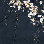 White Blossom Flowers on Blue Texture - Tree - Elegant Floral - Nature photography Coffee Mug Gallery Image 2