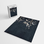 White Blossom Flowers on Blue Texture - Tree - Elegant Floral - Nature photography Jigsaw Puzzle Gallery Image 2