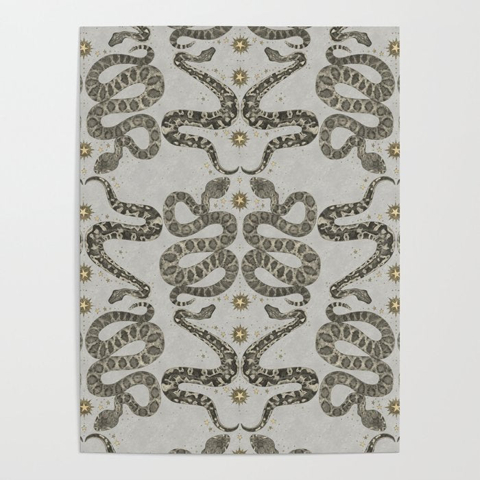 celestial snakes silver Poster Gallery Image 4