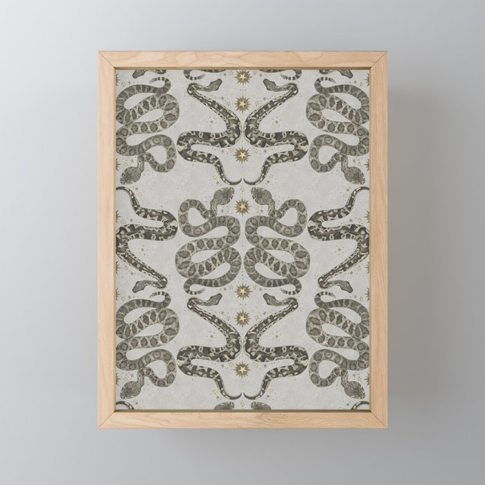 celestial snakes silver Mini Art Print Gallery Image 1