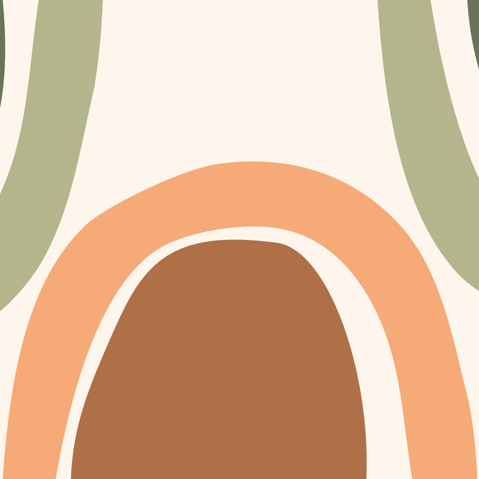 Abstract Shapes 55 in Sage Green and Terracotta (Rainbow Abstraction) Coffee Mug Gallery Image 2