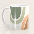Abstract Shapes 55 in Sage Green and Terracotta (Rainbow Abstraction) Coffee Mug Gallery Image 3
