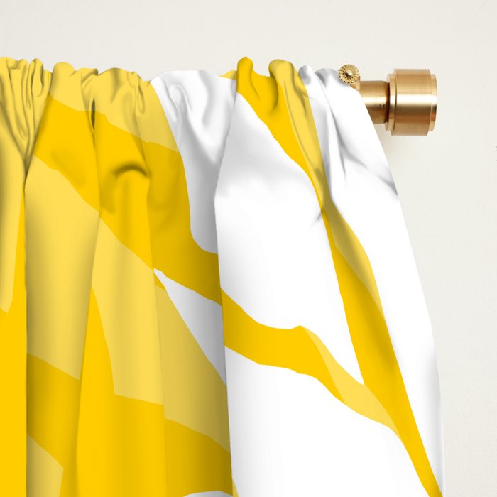 Bright Yellow, Summer, Pineapple Art Window Curtain Gallery Image 2