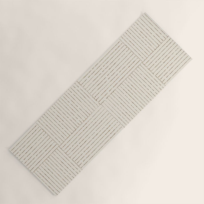 Lines III (Cream) Yoga Mat Gallery Image 1