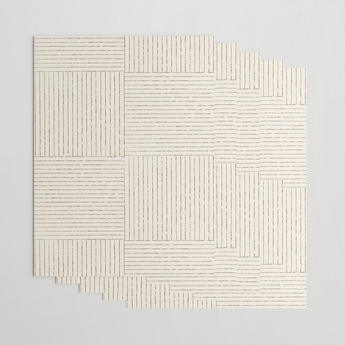Lines III (Cream) Wrapping Paper Gallery Image 3