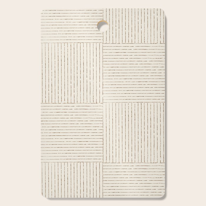 Lines III (Cream) Cutting Board Gallery Image 1