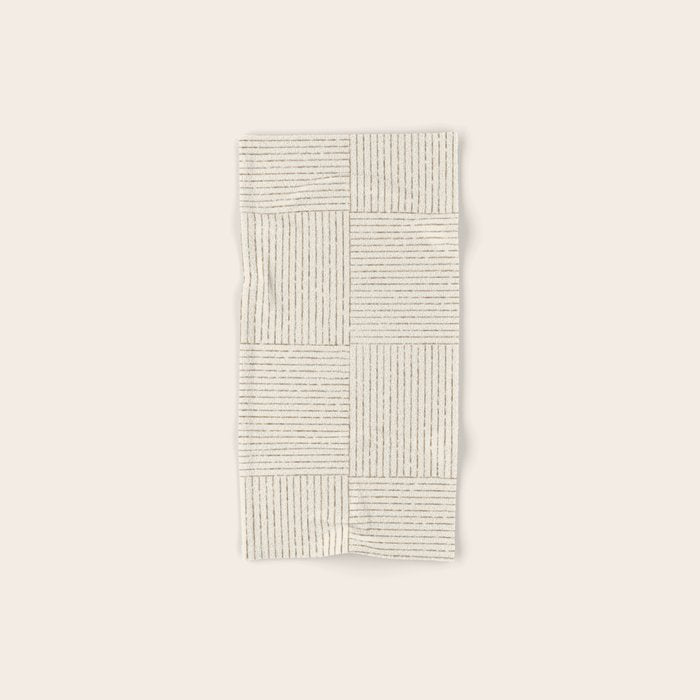 Lines III (Cream) Hand & Bath Towel Gallery Image 1