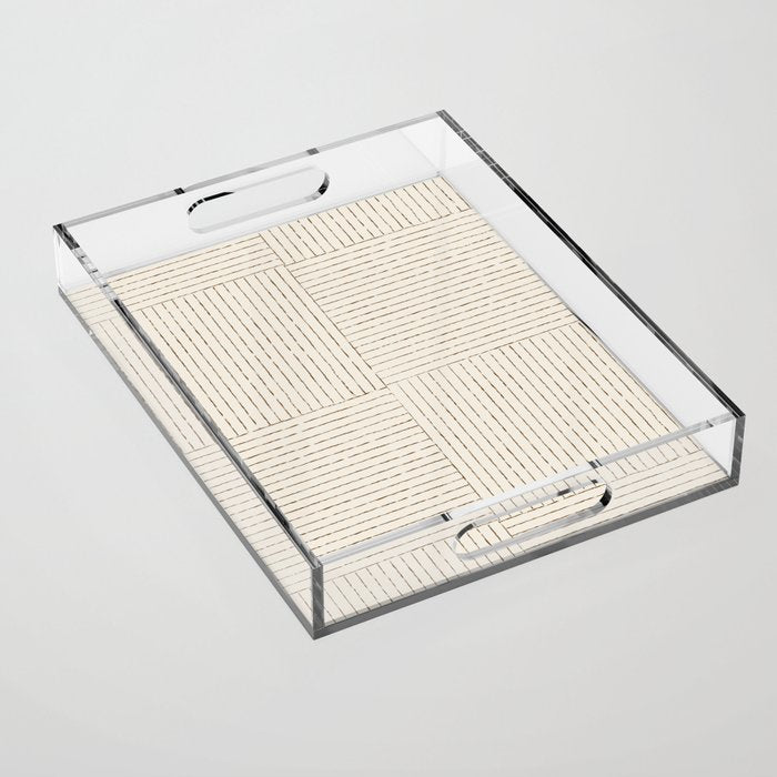 Lines III (Cream) Acrylic Tray Gallery Image 1