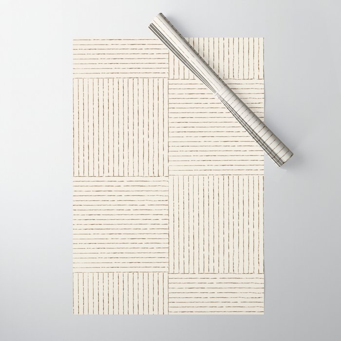 Lines III (Cream) Wrapping Paper Gallery Image 1