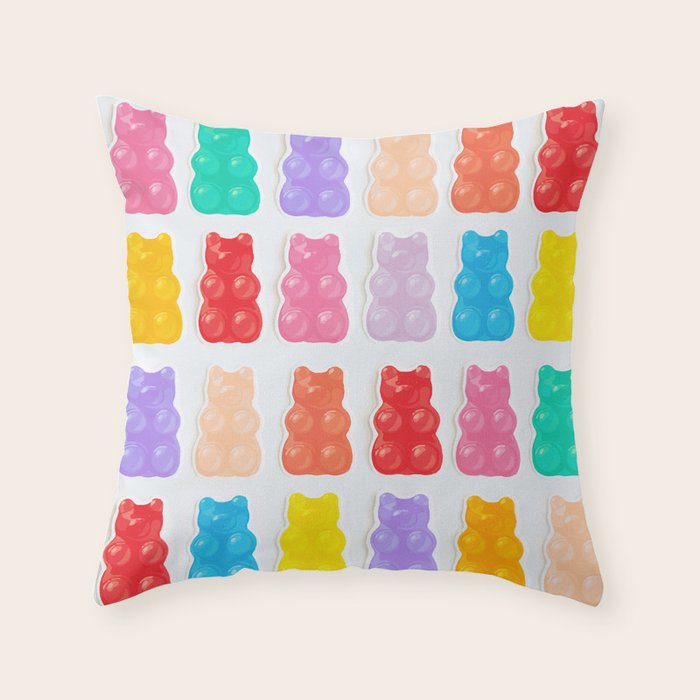 Gummy Bears Throw Pillow Gallery Image 1
