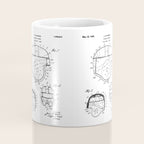Football Helmet Patent - Football Art - Black Chalkboard Coffee Mug Gallery Image 4