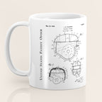Football Helmet Patent - Football Art - Black Chalkboard Coffee Mug Gallery Image 3