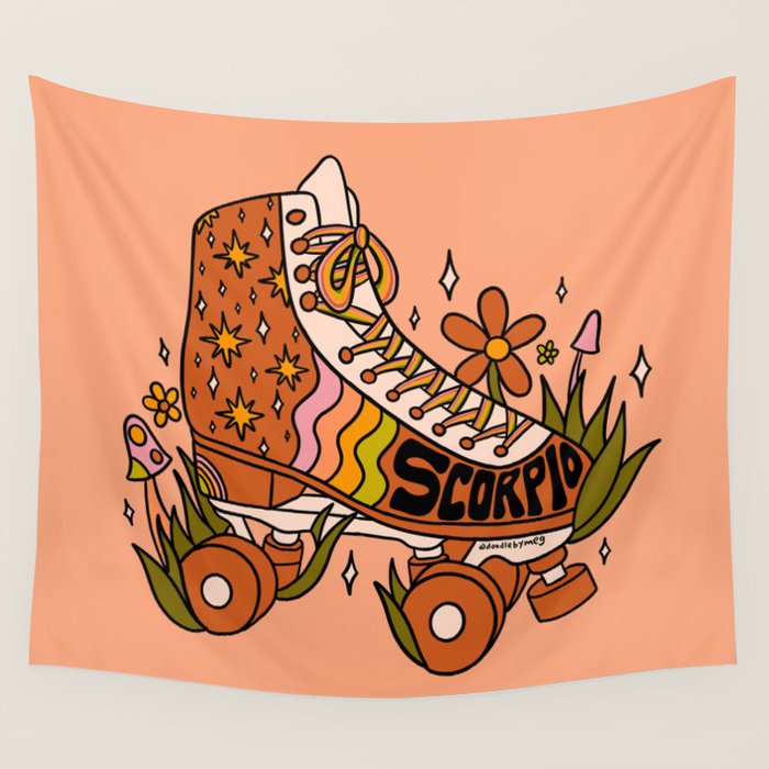 Scorpio Roller Skate Wall Tapestry Gallery Image 4