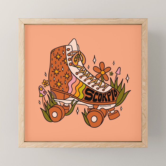 Scorpio Roller Skate Mini Art Print Gallery Image 1