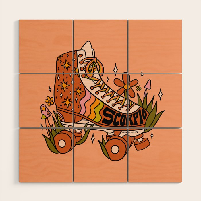 Scorpio Roller Skate Wood Wall Art Gallery Image 1
