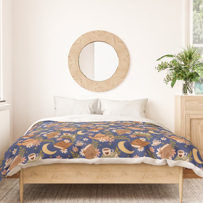 Cozy Evening In Blue Duvet Cover Gallery Image 3