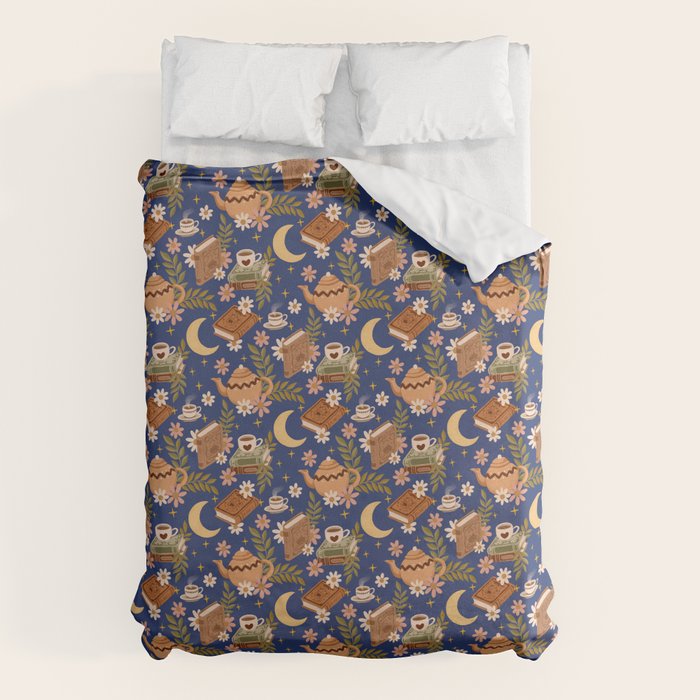 Cozy Evening In Blue Duvet Cover Gallery Image 6