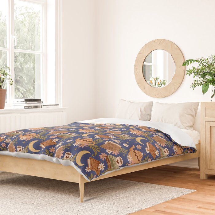 Cozy Evening In Blue Duvet Cover Gallery Image 2