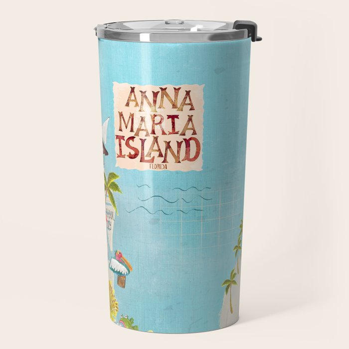 Anna Maria Island Map Travel Mug Gallery Image 2