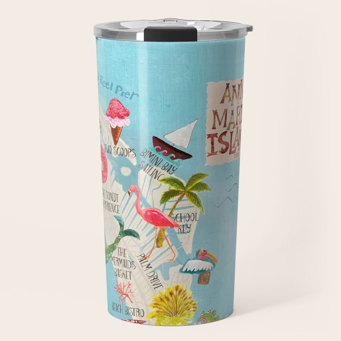 Anna Maria Island Map Travel Mug Gallery Image 1