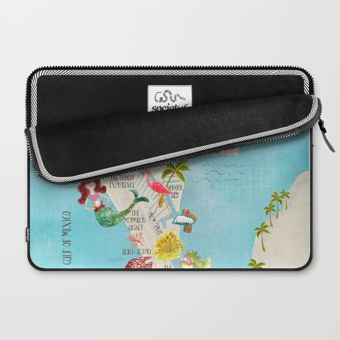 Anna Maria Island Map Laptop Sleeve Gallery Image 2