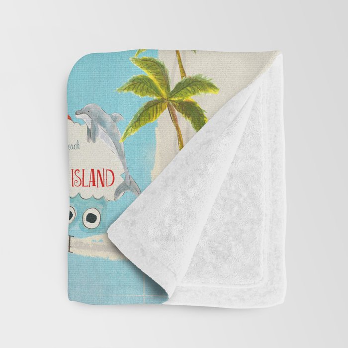 Anna Maria Island Map Throw Blanket Gallery Image 3