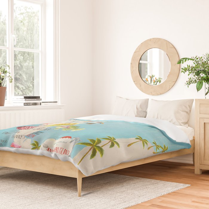 Anna Maria Island Map Duvet Cover Gallery Image 2