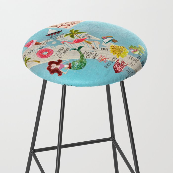 Anna Maria Island Map Stool Gallery Image 2