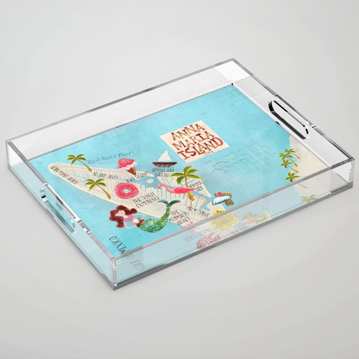 Anna Maria Island Map Acrylic Tray Gallery Image 1