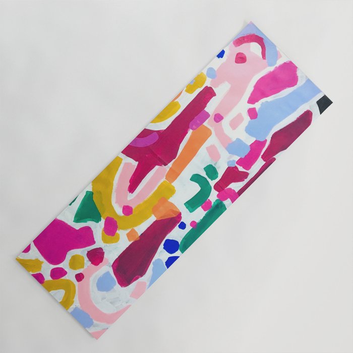 Candy In The Milky Way Galaxy 2 Original Painting by Ejaaz Haniff Acrylic Painting Abstract Art Shapes Pattern Fun Colorful Shapes Yoga Mat Gallery Image 1