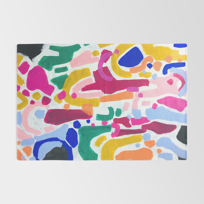Candy In The Milky Way Galaxy 2 Original Painting by Ejaaz Haniff Acrylic Painting Abstract Art Shapes Pattern Fun Colorful Shapes Rug Gallery Image 2
