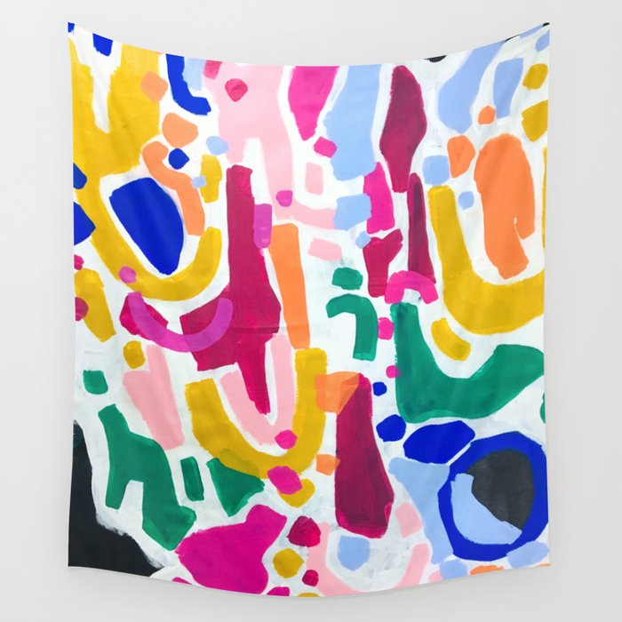 Candy In The Milky Way Galaxy 2 Original Painting by Ejaaz Haniff Acrylic Painting Abstract Art Shapes Pattern Fun Colorful Shapes Wall Tapestry Gallery Image 4