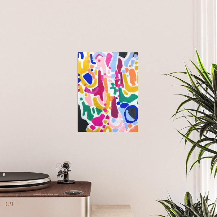 Candy In The Milky Way Galaxy 2 Original Painting by Ejaaz Haniff Acrylic Painting Abstract Art Shapes Pattern Fun Colorful Shapes Poster Gallery Image 2
