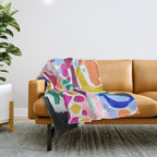 Candy In The Milky Way Galaxy 2 Original Painting by Ejaaz Haniff Acrylic Painting Abstract Art Shapes Pattern Fun Colorful Shapes Throw Blanket Gallery Image 1