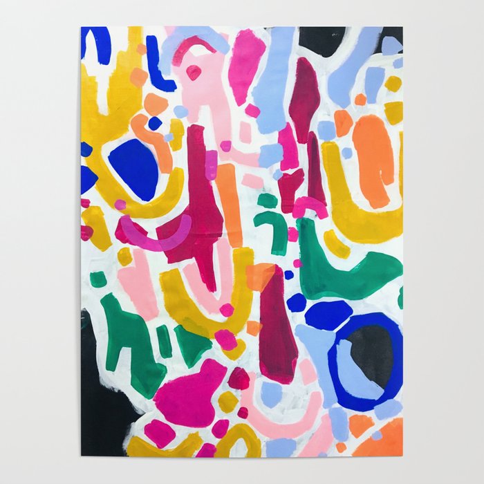 Candy In The Milky Way Galaxy 2 Original Painting by Ejaaz Haniff Acrylic Painting Abstract Art Shapes Pattern Fun Colorful Shapes Poster Gallery Image 4