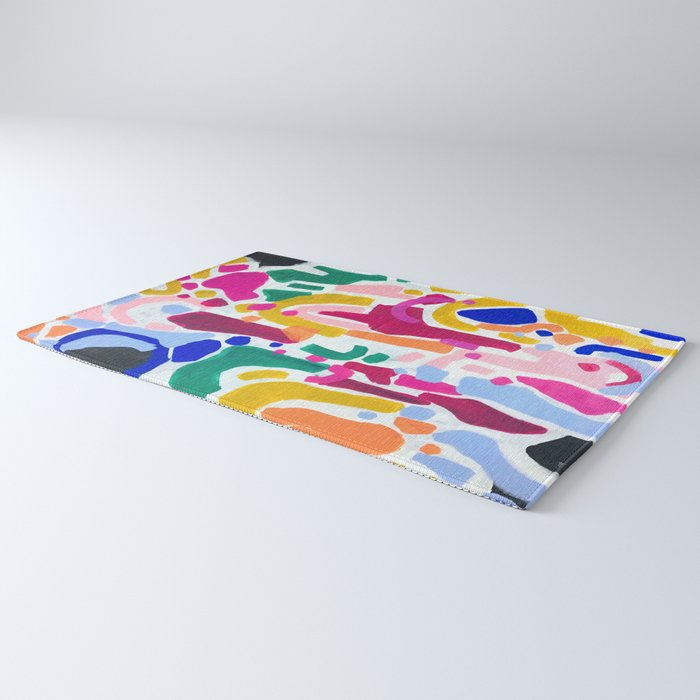 Candy In The Milky Way Galaxy 2 Original Painting by Ejaaz Haniff Acrylic Painting Abstract Art Shapes Pattern Fun Colorful Shapes Rug Gallery Image 3