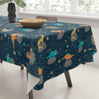 Dinosaurs Floating on an Asteroid Tablecloth Gallery Image 3