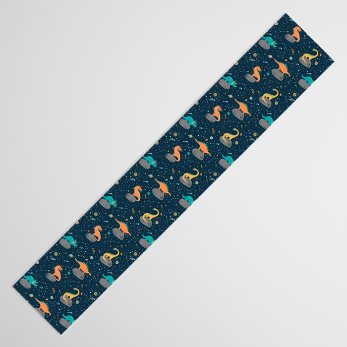 Dinosaurs Floating on an Asteroid Table Runner Gallery Image 3
