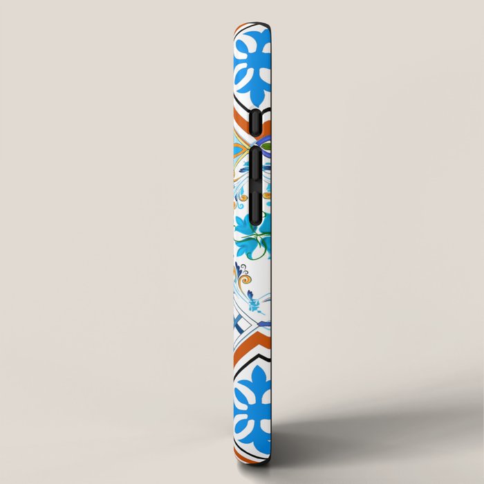 Tiles,mosaic,azulejo,quilt,Portuguese,majolica,lemons,citrus. iPhone Case Gallery Image 2