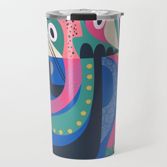 Mid Century Octopus Travel Mug Gallery Image 1