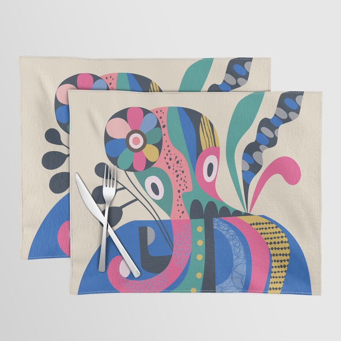 Mid Century Octopus Placemat Gallery Image 1