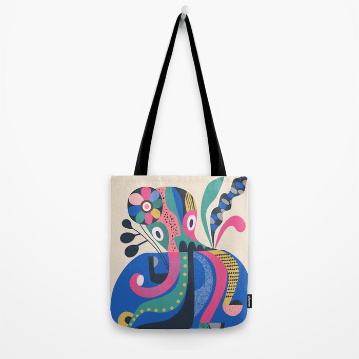 Mid Century Octopus Tote Bag Gallery Image 2