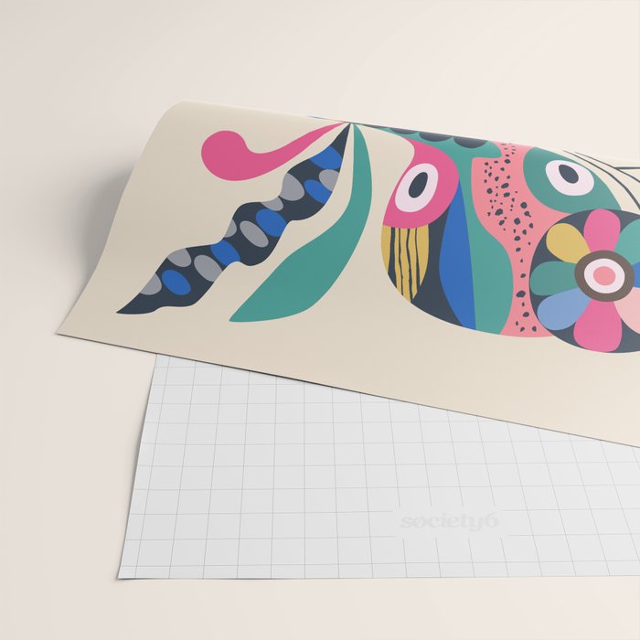 Mid Century Octopus Wrapping Paper Gallery Image 2