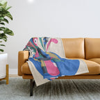Mid Century Octopus Throw Blanket Gallery Image 1