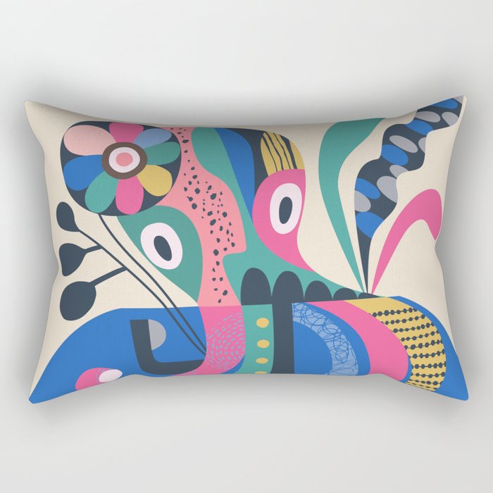 Mid Century Octopus Rectangular Pillow Gallery Image 2